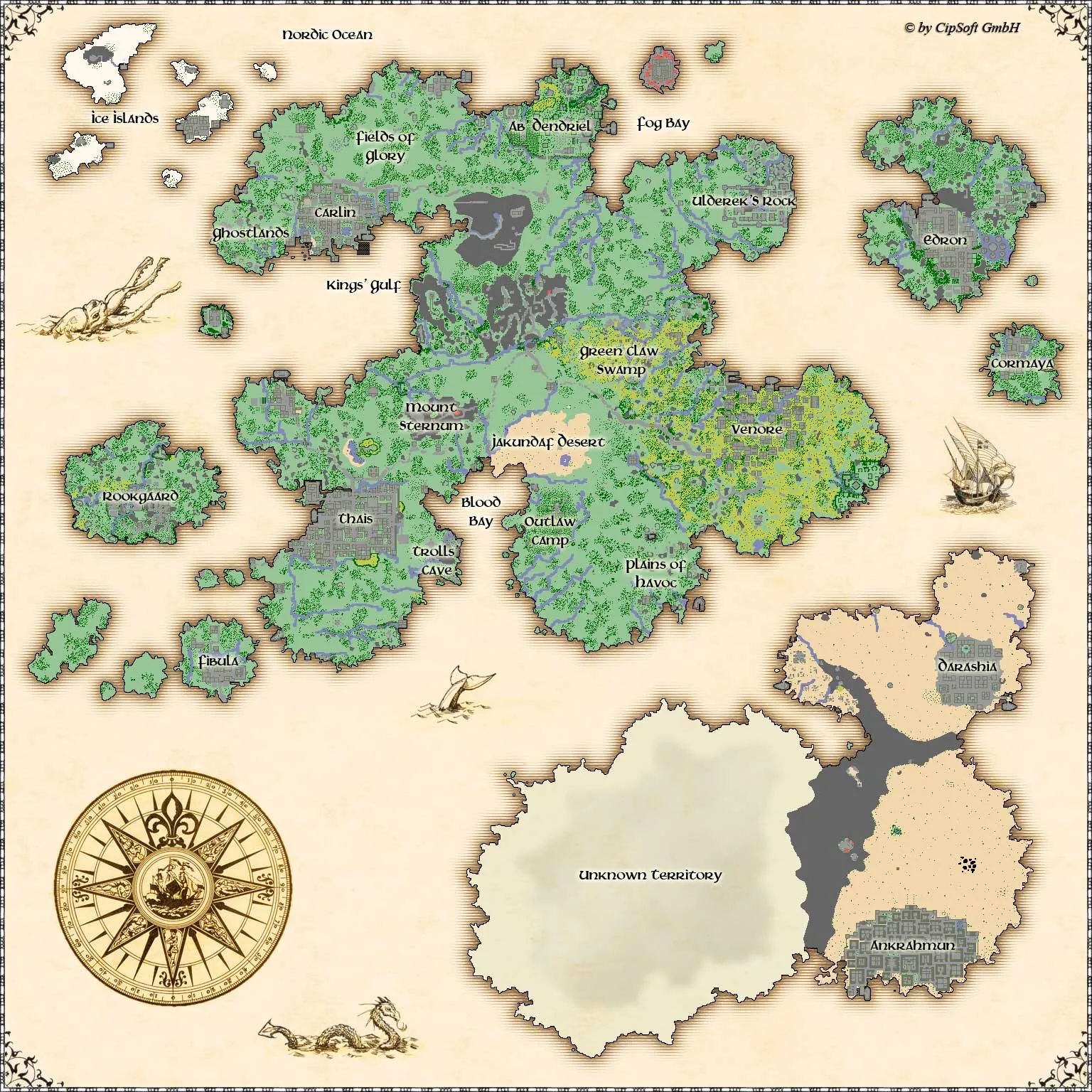 Tibiabase real map world overview